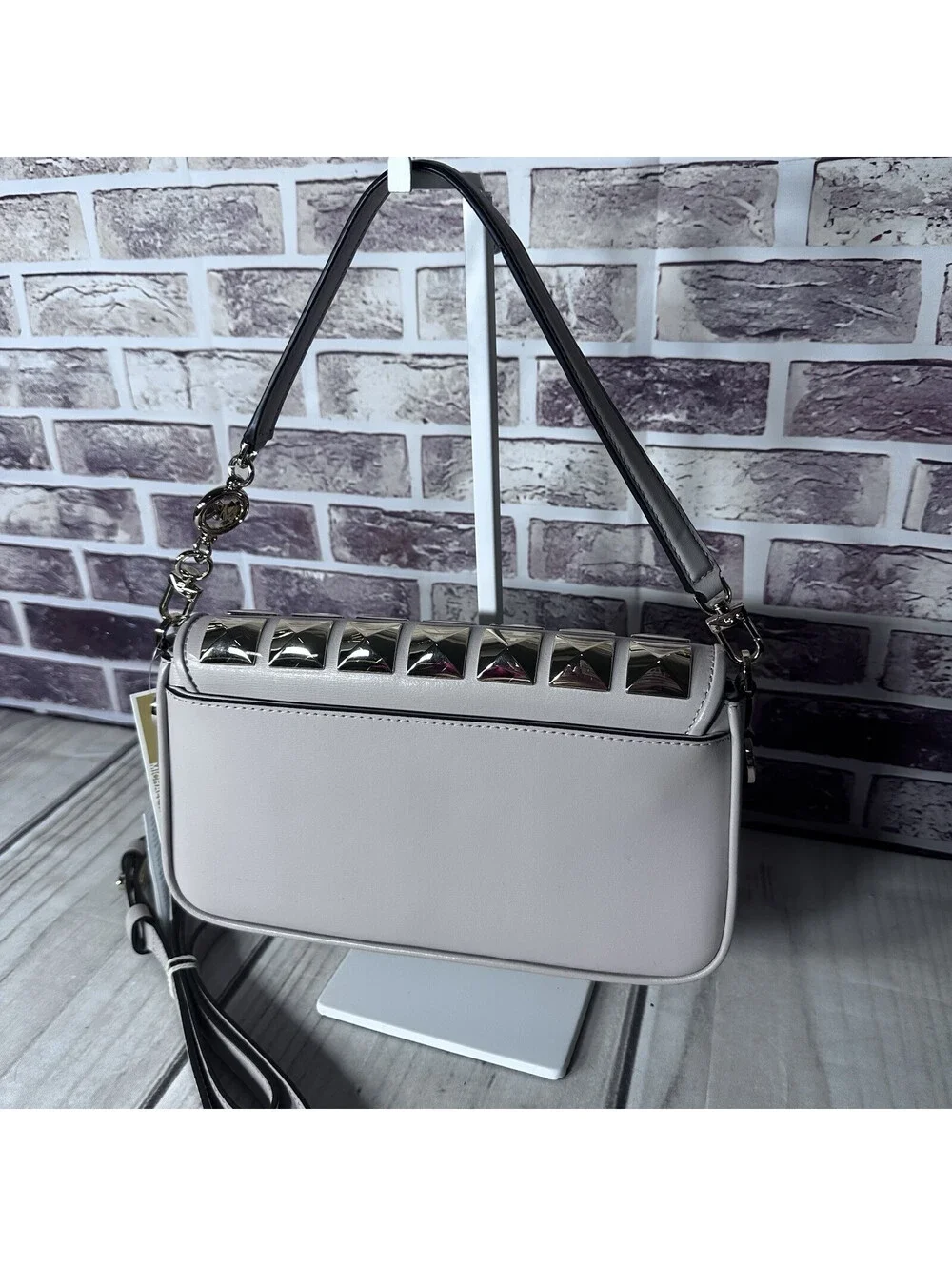 NWT Michael Kors BRADSHAW Studded Shoulder Convertible Bag Soft Pink ~ MK